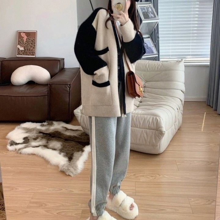 Korean%20Style%20Soft%20Glutinous%20Coat%20Women's%20Knitted%20Cardigan%20Idle%20Style%20Loose%20Sweater%20Coat%20Women's%20plus%20Size%20Fall%20Winter%20Fashion%20-%20Image%203