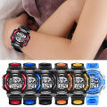 (New)Kid Boy LED Round Dial Alarm topwatch Week Waterproof Digital Writ Watch. 