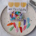 Candy color 3cm glue cute small hairpin hair accessories set children's simple 5cm lacquer Korean style side clip bangs clip. 