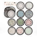 Sugar Poetry Disc Engraving Series Sticker Pack with Cloth Pattern Lace Handnet DIY Collage Base Material 6 Styles. 