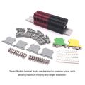 Durable DIN Rail Terminal Blocks Kit Terminal+Ground Blocks+Aluminum Rail+End Brackets+End Covers+Jumpers Kits.