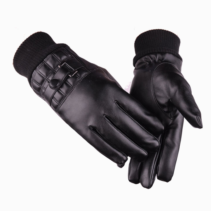 %E3%80%90Versatile%E3%80%91%20Screen%20Leather%20Gloves%20Men%20Outdoor%20Riding%20Tram%20Black%20Autumn%20and%20Winter%20Thin%20Fleece%20Warm%20Gloves%20Wholesale%20Live%20Stream%20Supply%20-%20Image%205