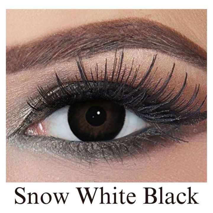 Bella Black Snow white contact lens with kit box B60