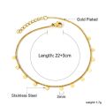 ASON Bohemian Mini Round Coin Dis Charm Anklets For Women Girls Stainless Steel Waterproof Foot Bracelet Summer Beach Gift.