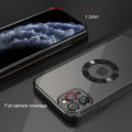 For Apple iPhone 11 Pro Max Electroplating Clear Transparent Soft TPU Phone Case Logo Showing Back Cover.