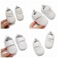 0-1 Year Old Casual Little White Walking Baby Shoes. 