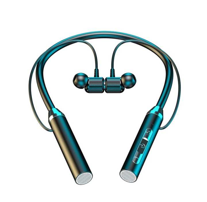 Bluetooth Earphones Wireless Headphones Bluetooth Neckband Earphones  Silicone Hifi 9D Stereo Sports Headset Halter Waterproof Magnetic Earbuds, 