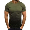 Summer Men's Leisure SportsTT-shirt Fashion Gradient Color round Neck Man's Sportswear.