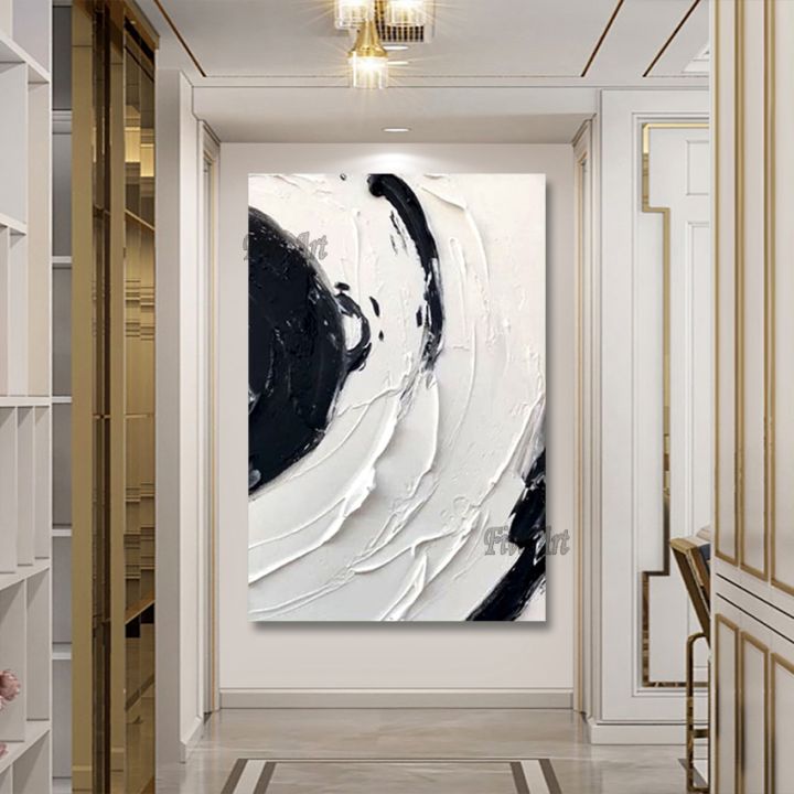 Simple%20Thick%20Texture%20Canvas%20Abstract%20Black%20And%20White%20Art%20Painting%20Large%20Size%20Wall%20Picture%20For%20Bedroom%20Custom%20Artwork%20Unframed%20-%20Image%202