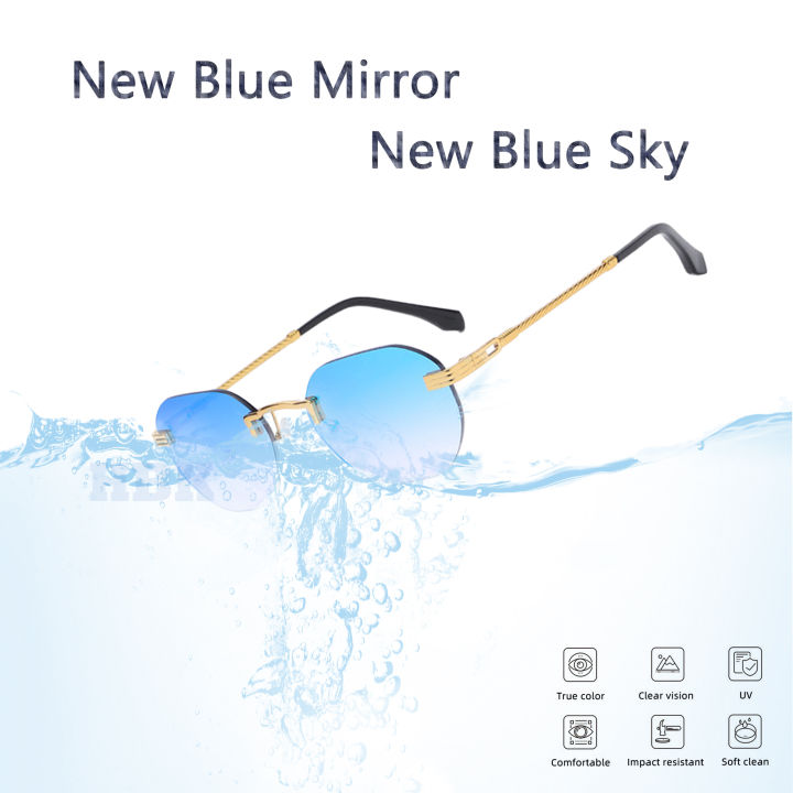 HBK%20Blue%20MIRROR%20Frameless%20Gold%20Metal%20Ladies%20Sunglasses%20Men%20Rimless%20Brown%20Sun%20Glasses%20For%20Women%20Fashion%20Shades%20Cutting%20Eyeglass%20-%20Image%203