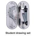 OIMG 8Pcs/Set Compasses Ruler Brands Math Set Geometric Drafting Tool Ruler Drawing Suit.