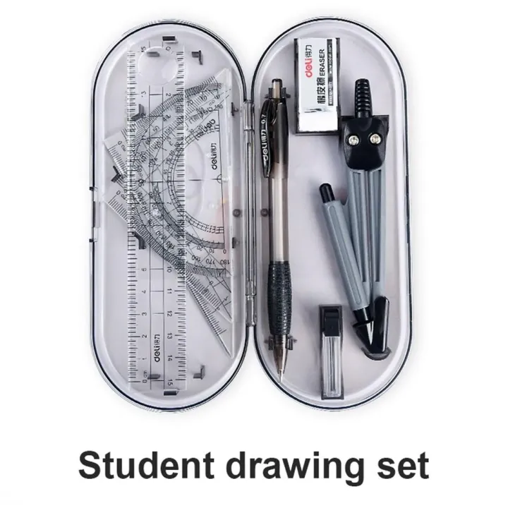 OIMG%208Pcs/Set%20Compasses%20Ruler%20Brands%20Math%20Set%20Geometric%20Drafting%20Tool%20Ruler%20Drawing%20Suit%20-%20Image%202