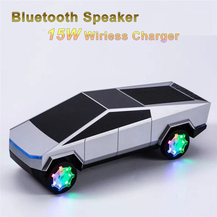 Portable Bluetooth Speaker RGB Light Charger Cybertruck Model Wireless ...