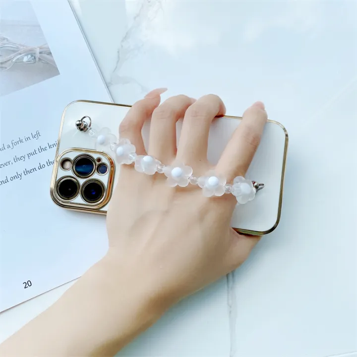 Jizetin%20for%20Vivo%20Y19%20Back%20Cover%20With%20White%20Flowers%20Chain%20Wristband%20Luxury%20Plating%20Fashion%20Bracelet%20Phone%20Cases%20-%20Image%206