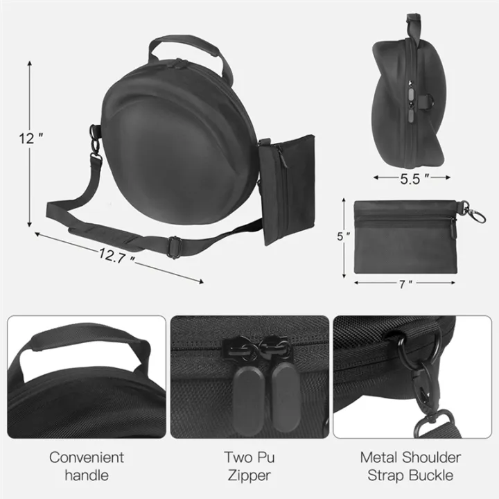 Carrying%20Case%20with%20Shoulder%20Strap%20and%20Accessory%20Bag%20Travel%20Hardshell%20Case%20for%20Kardon%20Onyx%20Studio%208%20Speakers%20Black%20-%20Image%202