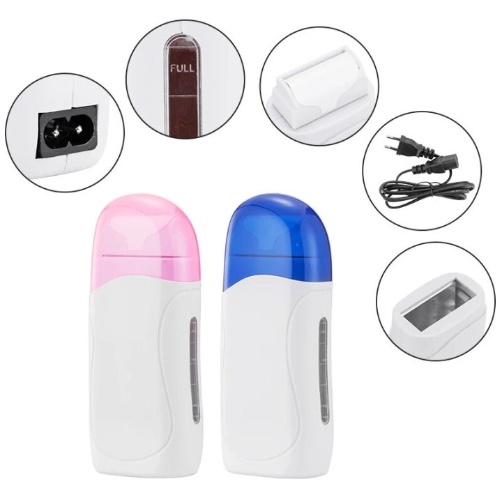 Portable Electric Roll On Wax Machine Can Be Filled With Hair Removal Wax Strip Hair Remover Roller Waxing Heater Machine