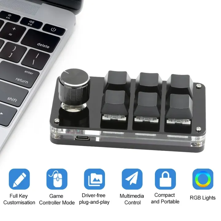 USB%20Custom%20Keyboard%20Macro%203/6%20Key%201%20Knob%20Programming%20RGB%20Bluetooth%20Gaming%20Photoshop%20Hotswap%20Mini%20Mechanical%20BT%20Keyboard%20-%20Image%202