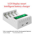 PUJIMAX 4 Slots 1.2V Smart Battery Charger LCD Display For AA/AAA NiCd NiMh Rechargeable Battery Portable Fast Charging Adapter. 