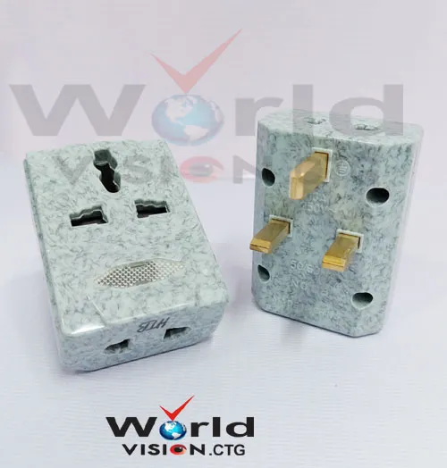 3 Pin Multi Socket 13A Chromic design Premium Quality Heavy Duty ...