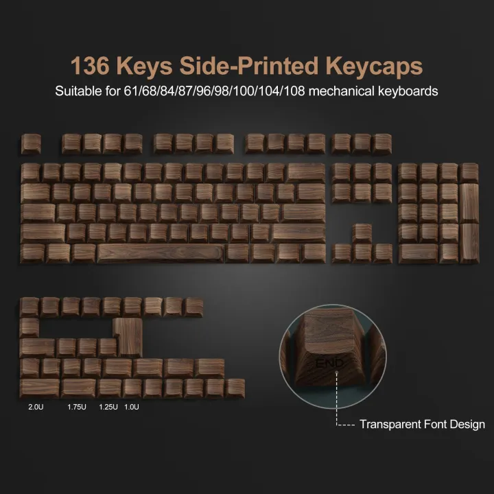 136%20Keys%20Wood%20Grain%20Shine%20Through%20Keycaps%20Dye%20Sub%20Side%20Print%20PBT%20Keycaps%20Cherry%20Profile%20for%20Cherry%20Gateron%20MX%20Switch%20Keyboard%20-%20Image%202