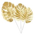 10-20 Pcs Artificial Plants Tropical Monstera Palm Leaves Simulation Leaf For Hawaiian Theme Party Decor Home Garden Leaves.