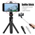 XT-02 Flexible 2 in 1 Bluetooth Selfie Stick Horizontal and Vertical Shooting Mobile Phone Tripod Remote Control Selfie Stand. 