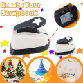 3 PCS Star Hole Punch, Star Punch, Star Paper Punch, White & Black Plastic+Metal Star Puncher for Crafts, Paper Punch for Crafting. 