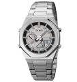 SKMEI Dual-Display Electronic Watch With Luminous Waterproof Steel Strap Fashion Business Wristwatches For Men 1816. 