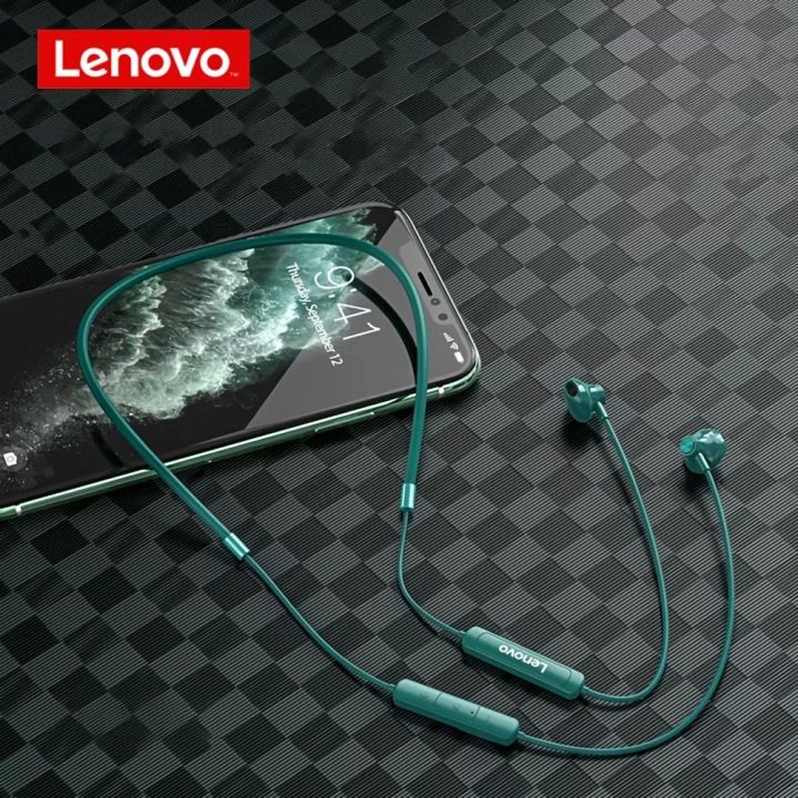 Original Lenovo SH1 Wireless Earphone Bluetooth V5.0 Headset IPX5 Waterproof Neckband Earbuds Sport Headphones With Mic