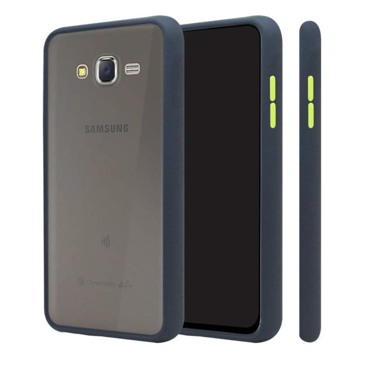 For Samsung galaxy j2 prime- Luxury Camera Protective Shockproof Matte Frosted and Smoky Transparent Premium Back Cover Cases