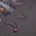 Bad Bunny Bad Bunny Necklace Red Cartoon Love Red Long Titanium Steel Sweater Chain Does Not Fade Wholesale. 