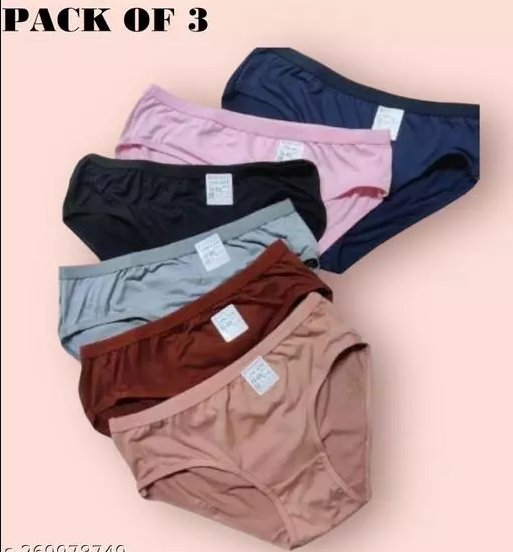 3 piece Cotton Panty For Women and panti for girls / Export quality ladies pantie / girls panty