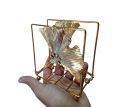 Creative Gold Metal Tissue Holder Storage Organizer Napkin Holder For Dinner Table.