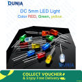 5mm DC LED Lights Colored Lens Diffused Round DC 1.8 to 3V Lighting Bulb Lamps Electronics Components Light Emitting Diode (30Pcs). 