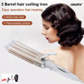 Ubeator -4 Variety Sizes 20mm-28mm Triple Barrels Tong Hair Curling Iron for Mid or Big Deep Wave Water Corrugated-169. 