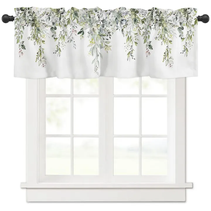 Sage%20Green%20Curtain%20Valance%20for%20Watercolor%20Eucalyptus%20Leaf%20Rod%20Pocket%20Valance%20Window%20Treatments%20Plant%20Leaves%20Easy%20to%20Use%20137x45cm%20-%20Image%208