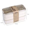 Bento Lunch Box Set With Bento Lunch Bag,Re-usable Airtight Food Storage Containers, Dishwasher Safe,900 ML.