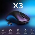 X3 Lightweight Wireless Gaming Mouse with 3 Mode 2.4G USB-C Wired Bluetooth 26K DPI PAW3395 Optical Sensor for PC/Laptop/Win/Mac. 