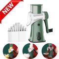 Newest Vegetable Cutter Slicer Multifunctional Manual 5 Set Blades Potato Carrot Slicing Thick Wire Wavy Grinding Garlic Cheese-The Old Version.