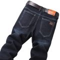 2022 Cotton Men's Jeans Denim Pants Brand Classic Clothes Overalls Straight Trousers for Men Black. 