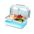 Srxes 304 Stainless Steel Lunch Box, Lunch Box for School, Lunch Boxes, Lunch Box for Office, Tiffin Boxes, Ideal for 12+ Year Teenagers (3 Compartment, Blue). 
