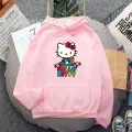 Pink Cartoon Hello Kitty Women's Hoodie Funny Melanie Martinez Hoodies Printing Sweatshirt Spring/Autumn Women Tops Clothes. 