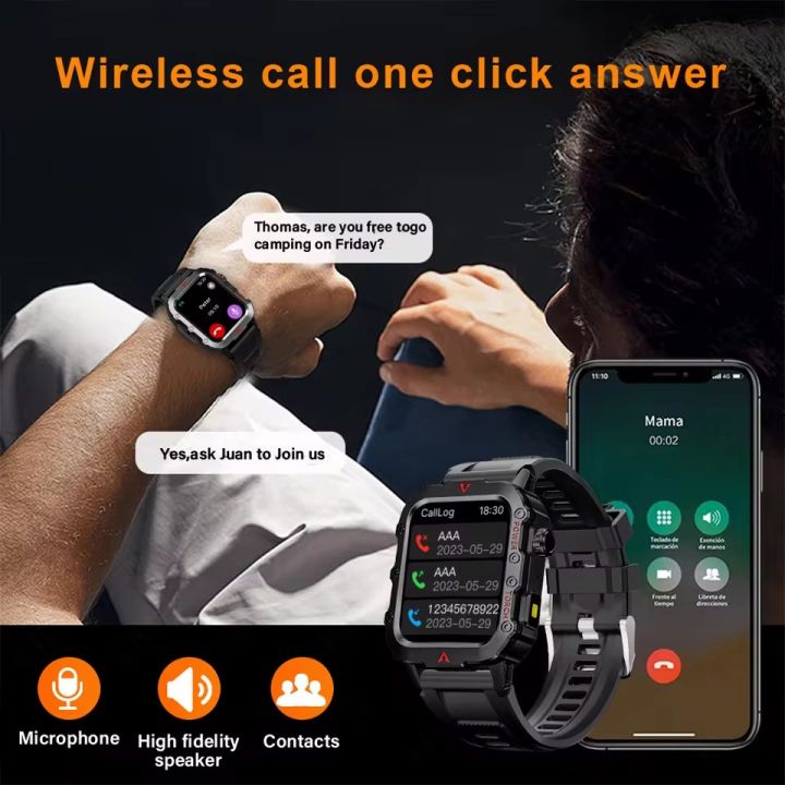 Timack%C2%AE%20Q11%20Smart%20Watch%201.96inch%20Large%20Screen%20HD%20Bluetooth%20Call%20Voice%20Assistant%20Men%20Smartwatch%20Sports%20Fitness%20Tracker%20-%20Image%206