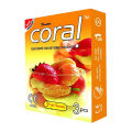 Coral Condom 3 Fruits Flavors Lubricated Natural Latex - Single Pack. 