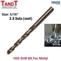 TANDT 1pcs HSS Drill Bit inch suta soot mm Available size ( 3/32" to 1/2" ). 