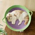 Woven Cat Bed Universal Portable Woven Rope for Rabbit Large Cats Kitten. 