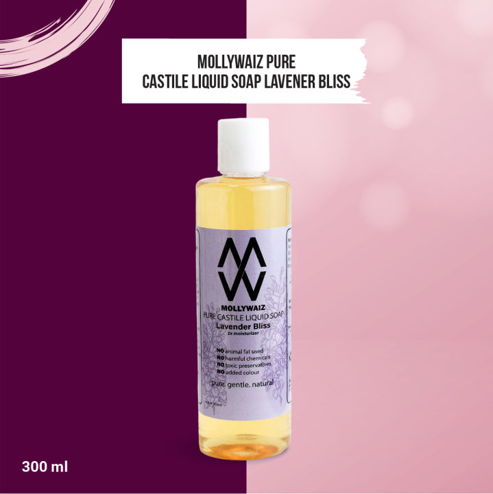 Mollywaiz%20Pure%20Castile%20Liquid%20Soap%20LAVENDER%20300mL%20Face%20Wash%20&%20Body%20Wash%20-%20Image%203