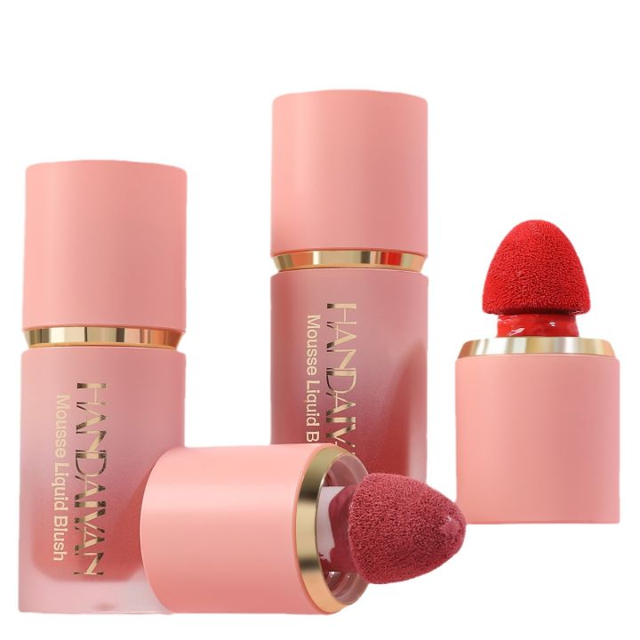 Abandon HANDAIYAN Matte Glitter Face Liquid Blusher Smooth Cheek Mousse Blush Highlighter Stick Rouge Lasting Waterproof Contour Makeup