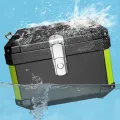 LI Motorcycle Top Box, Lockable Helmet Luggage Storage Rear Tour Box With Reflective Design, Waterproof Storage Carrier Case, Universal Accessories. 