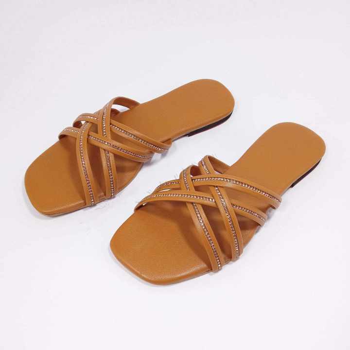 Premium Quality and Stylish Artificial Leather Flat Sandals for Women